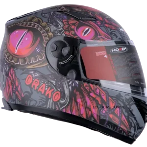 Casco Hoken 830 Drako Magenta Mate para motociclistas 2