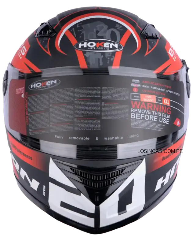 Casco Hoken 830 Encount Rojo Mate para motociclistas