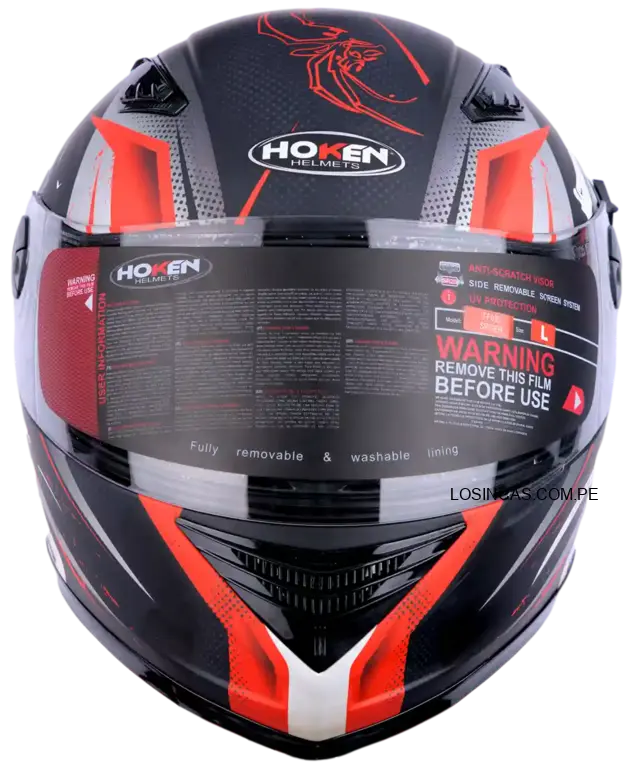 Casco Hoken 830 Spider Rojo Mate