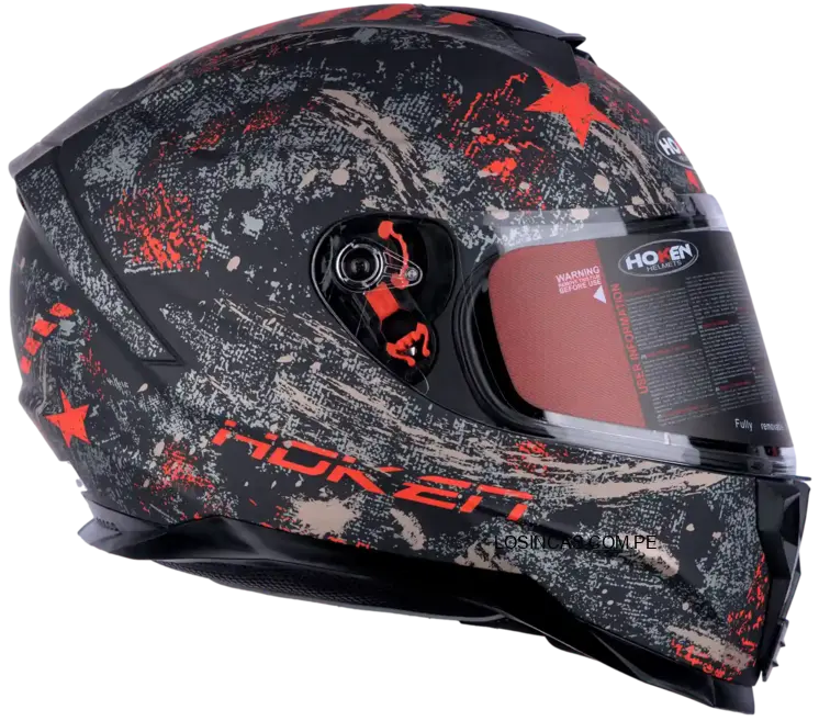 Casco Hoken 869 Discovery Rojo Mate para moto 2