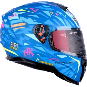 Casco Hoken 869 Impact Azul Mate para motociclistas 2