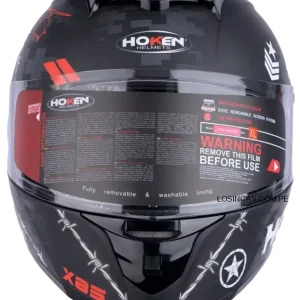 Casco Hoken 869 Warfare rojo mate 2