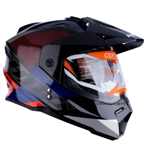 Casco HRO MX330DV Dozer Negro/Rojo para moto 2