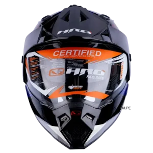 Casco HRO MX330DV Dozer Negro/Rojo para moto