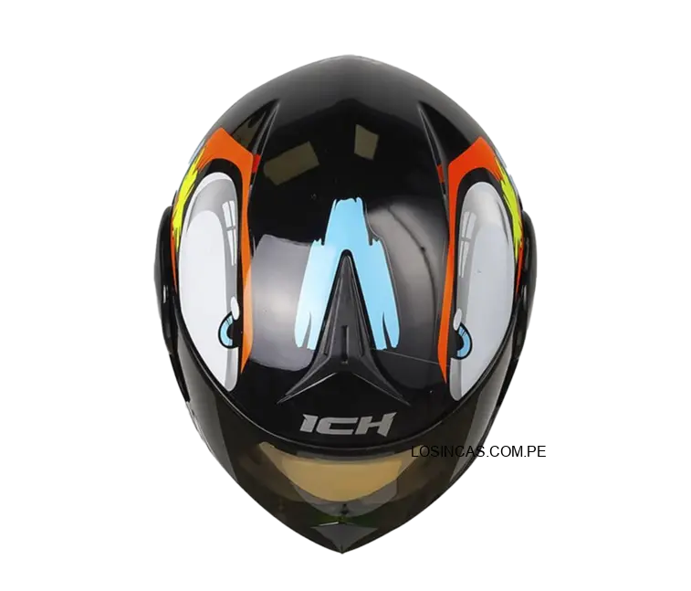 CASCO ART. ICH 3110 TURBO FURY NM/NARANJA/NEON V-HUMO
