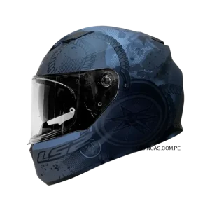 Casco LS2 FF320 Viator Negro Mate/Azul 2