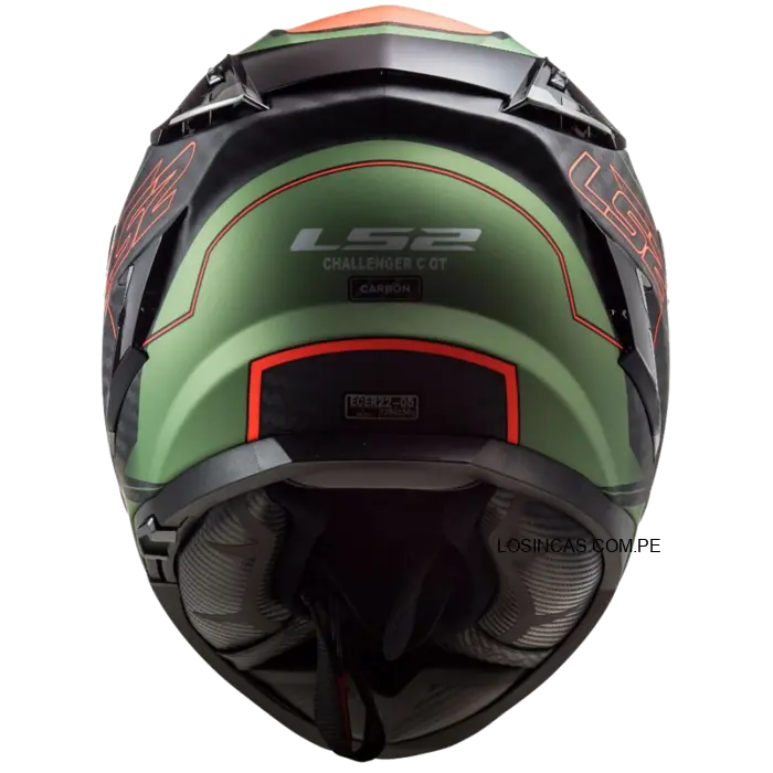 Casco LS2 FF327 FOLD Verde Mate/Naranja C/Pinlock