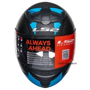 Casco LS2 FF352 Zen Negro Mate/Azul para motociclistas 2