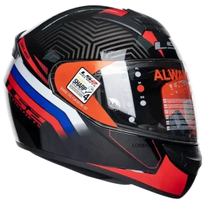 Casco LS2 FF352 ZEN negro y rojo 2
