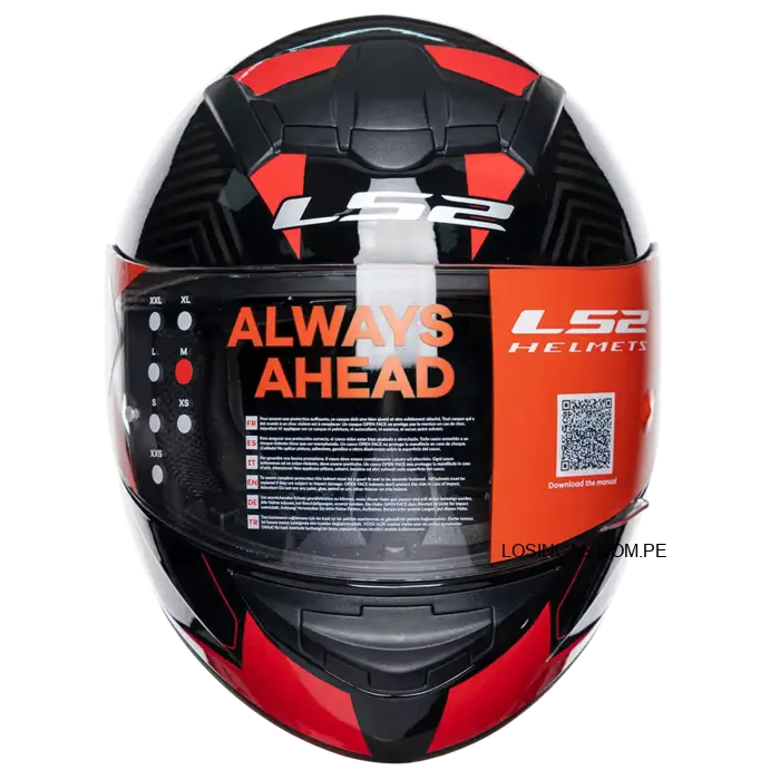 Casco LS2 FF352 ZEN negro y rojo