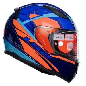 Casco LS2 FF353 Drax Azul/Naranja 2