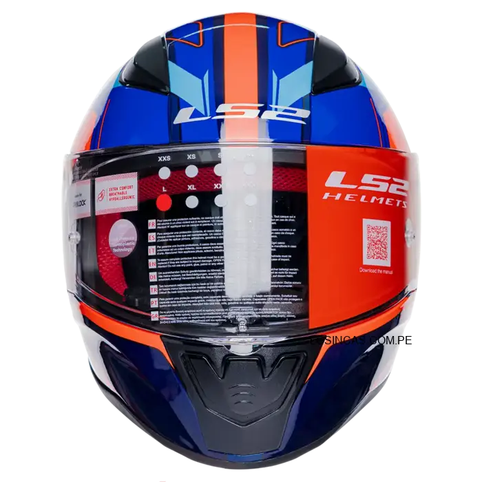 Casco LS2 FF353 Drax azul/naranja - casco integral
