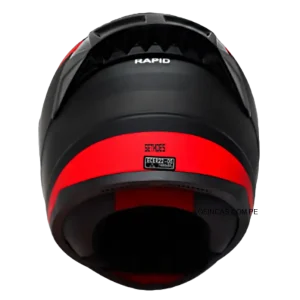Casco LS2 FF808 Fury color negro y rojo 2