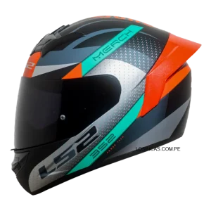 Casco LS2 NS352 Negro Mate/Rojo con visor rojo