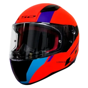 Casco LS2 NS353 Driveway Naranja Mate/Azul 2