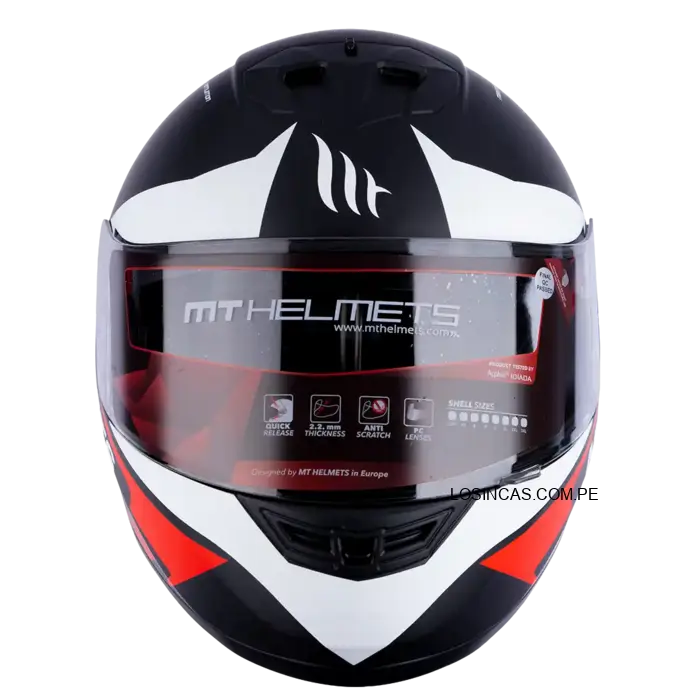 CASCO MT ALAMO EVO MOON ROJO MATE para motociclistas