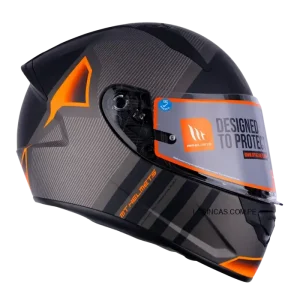 CASCO MT STINGER LINK AMA FLUOR MATE en vista lateral 2